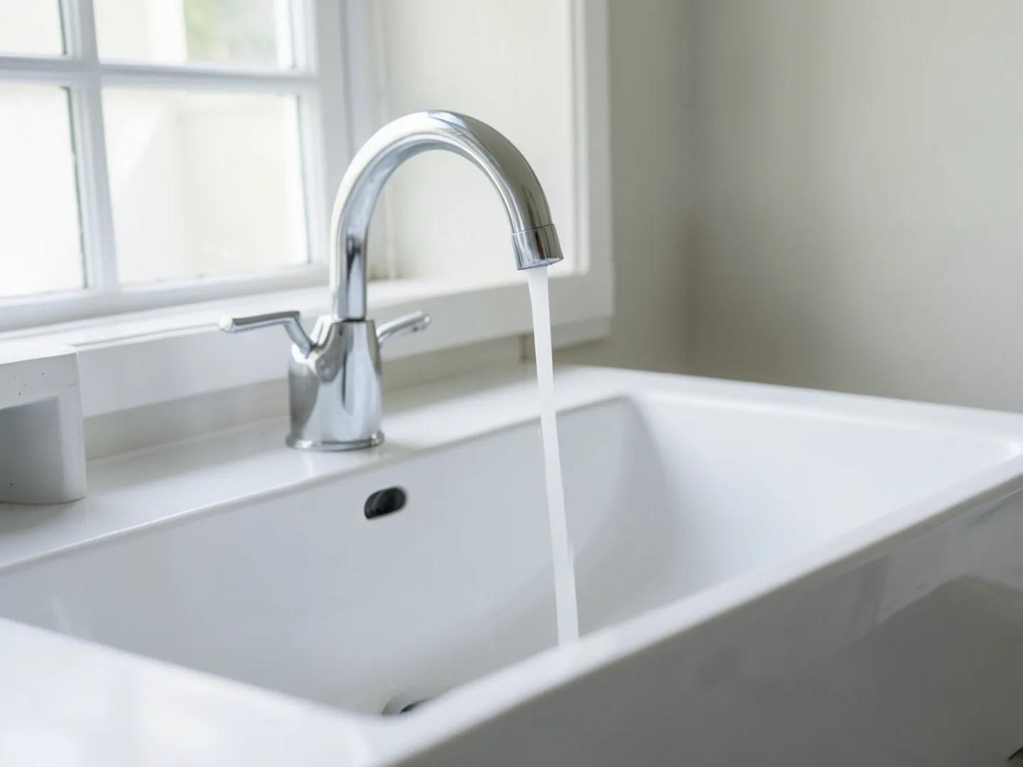 Aerated water flowing from new faucet - Plumbing Services Upland CA