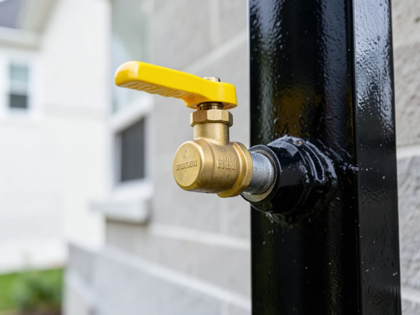 Gas shutoff valve with coated handle - Plumbing Services Upland CA