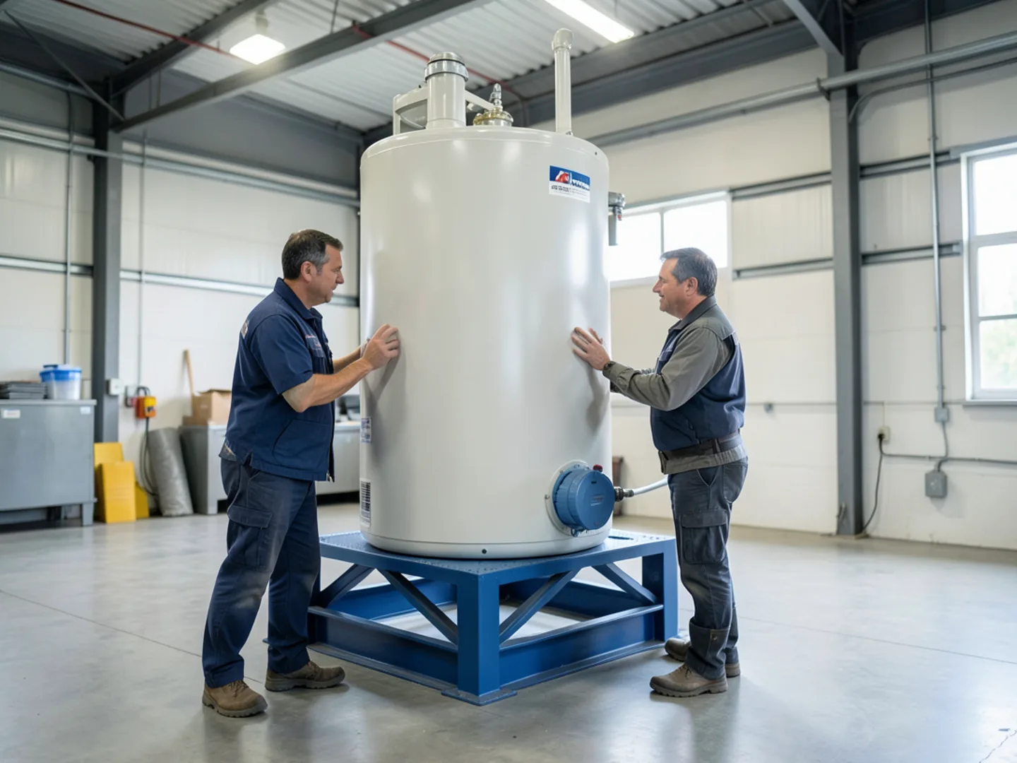 Commercial water heater in distribution center - Plumbing Services Upland CA