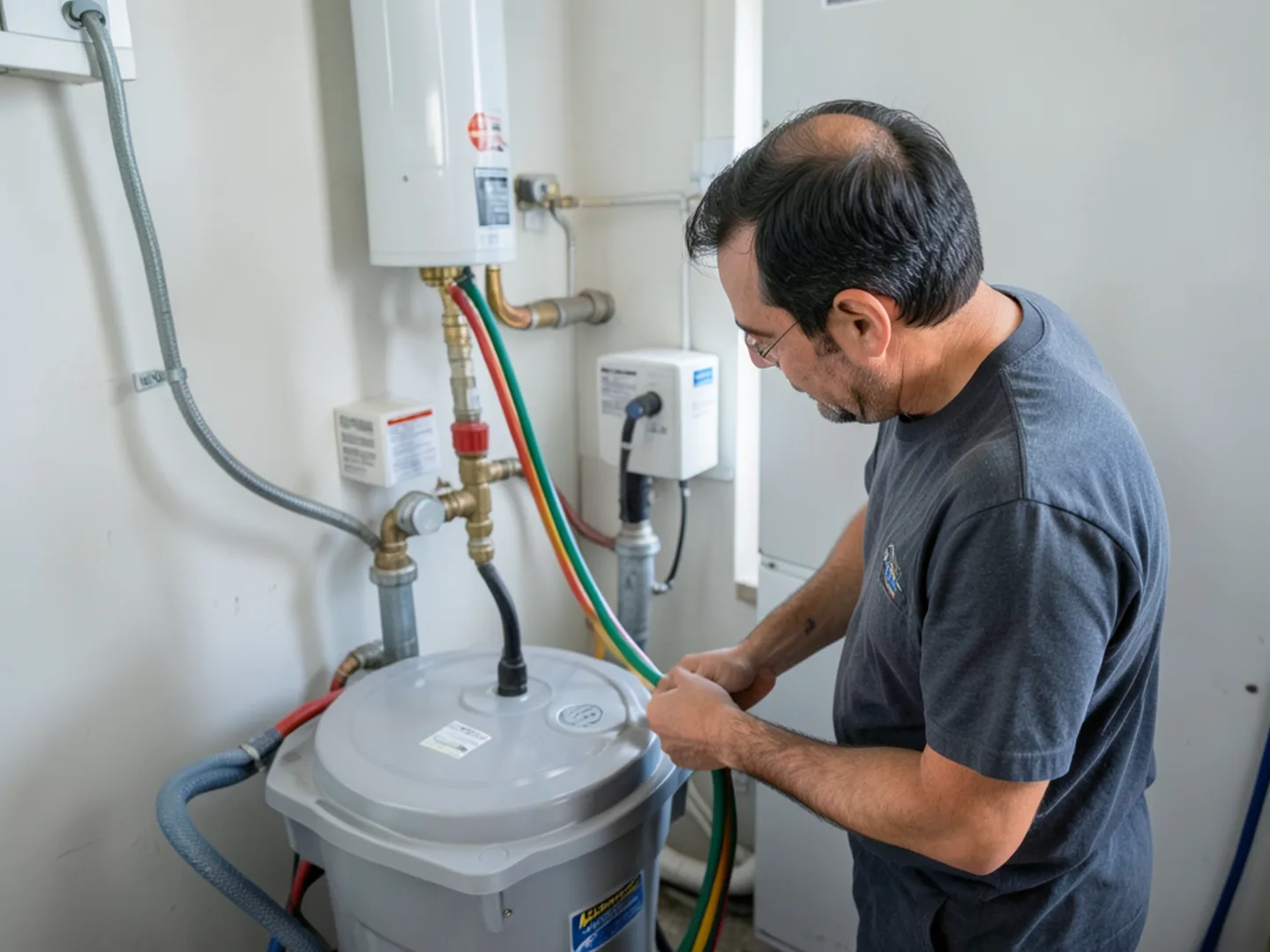 Descaling tankless water heater heat exchanger - Plumbing Services Upland CA